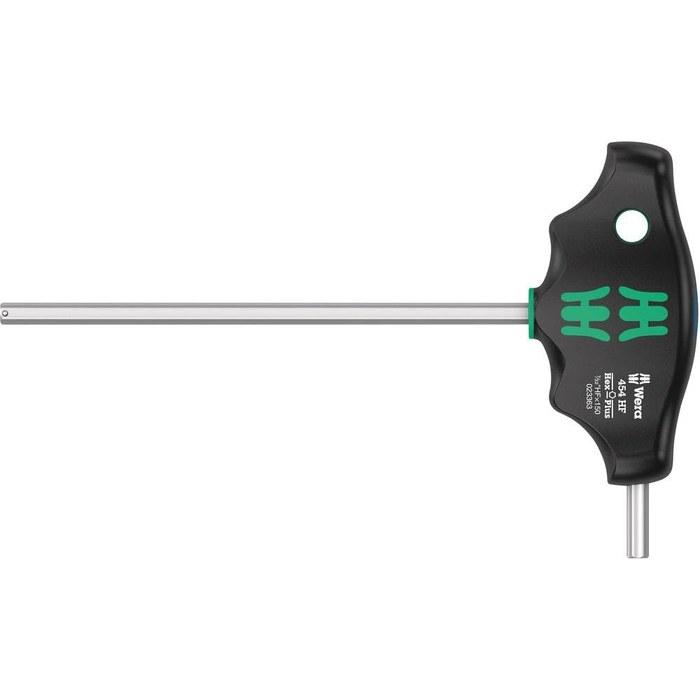 Wera 05023363001 454 HF T-Handle Hex Driver, Hex-Plus, with Holding Function, Inch