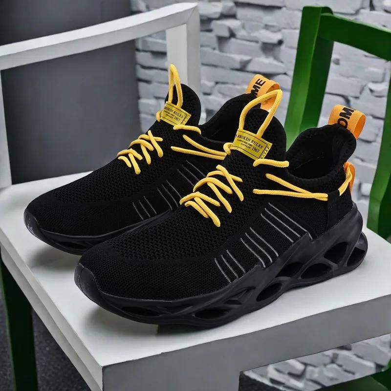 Runers Sneakers Male Chaussires Work Shoes Men Luxury Designer Trainer For Work Mesh Men's Leather Boot Good Quality Tennis Boy