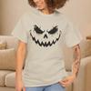 Retro Pumpkin Face Graphic Tee, Spooky Jack O Lantern Shirt, Vintage Halloween Aesthetic Top, Autumn Lover Gift Tee