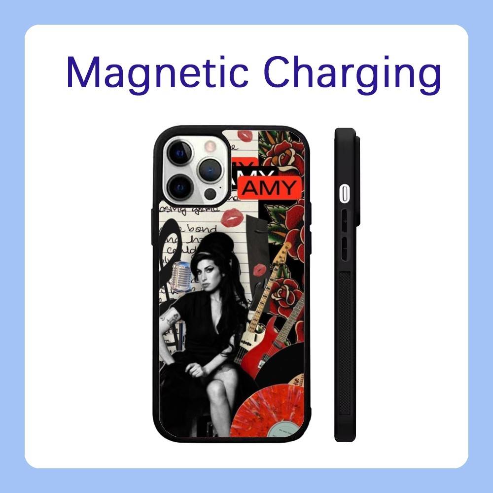 

Amy Winehouse Back To Black with Magsafe Phone Case For iPhone 17,16,15,14,13,12,Pro,Max,Plus Magnetic Wireless Charge Cover iPhone16pro