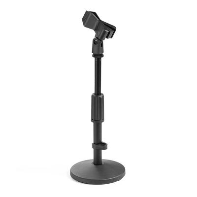 Stolový stojan na mikrofón Sanwa Direct, Nastaviteľný uhol/výška, 9,8-13,2 palca (23-33 cm), s držiakom na mikrofón s klipom, 1 kus, 200-STNMC001