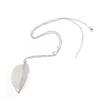 Rz-618 European American Cross-Border Fashionable Women's Real Leaf Necklace Simple Cut Sweater Figaro Chain Stainless Steel