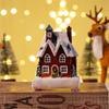 Tabletop Christmas Village House Buildings Lighted Resin Ornaments for Holiday Decor House Figurine with LED Lights