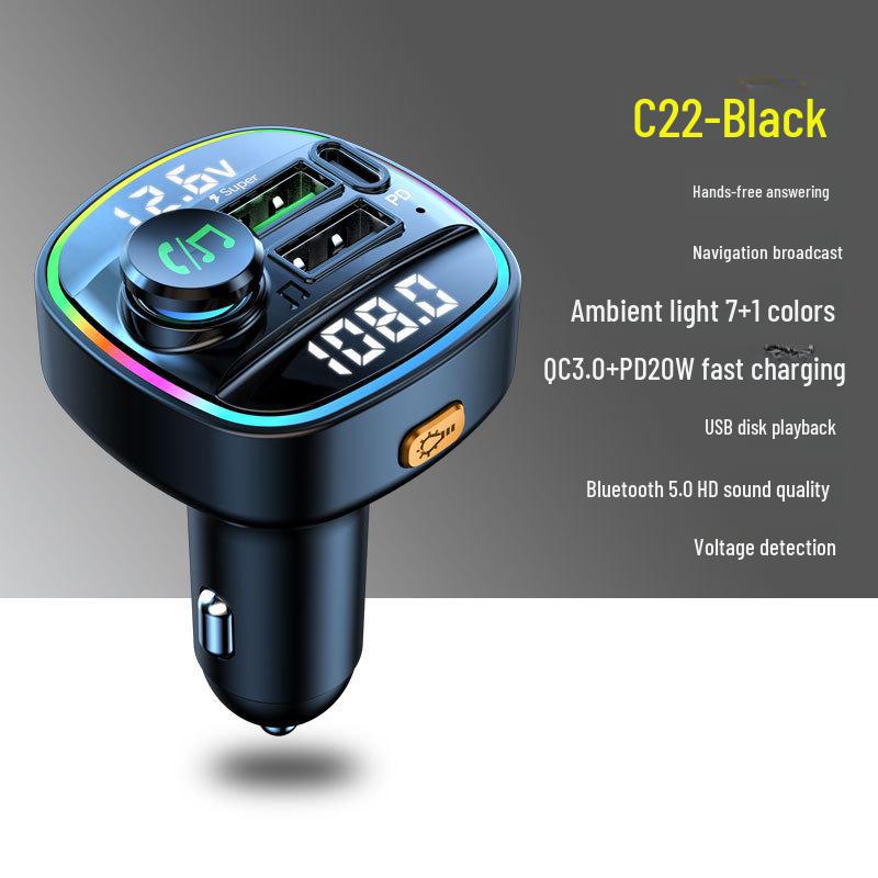 

Автомобильный MP3-плеер с двумя дисплеями, Bluetooth, FM-передатчиком и быстрой зарядкой PD20W