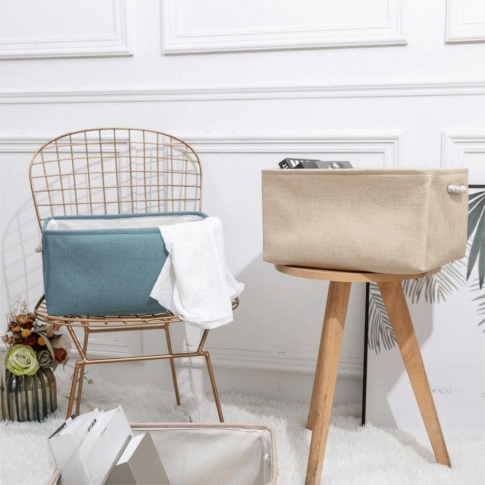 Portable Folding Storage Baskets Rectangular Clothes Sundries Organizer Kids Toys Organizer  Closet