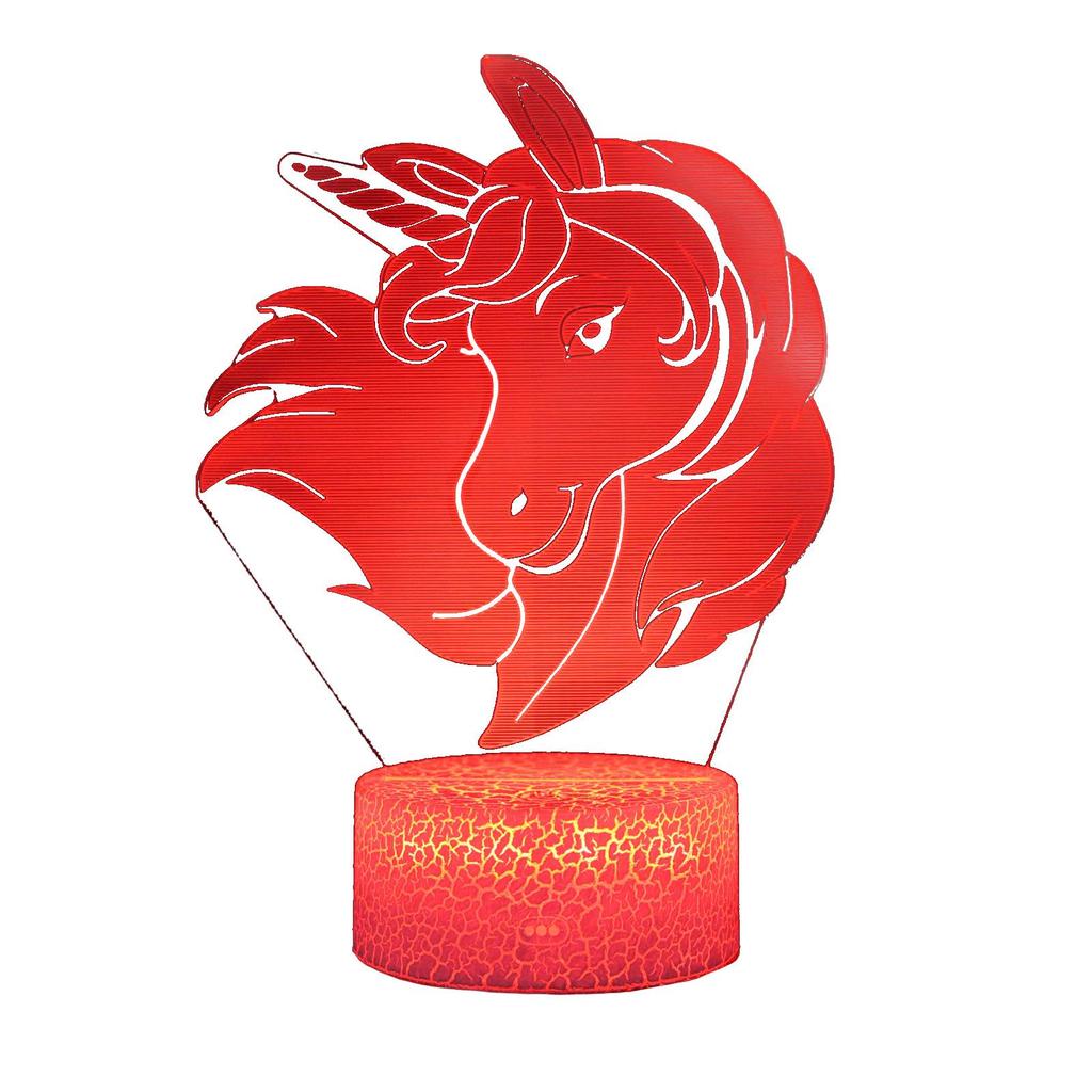 Acrylic Unicorn Night Light with Remote and Touch Control