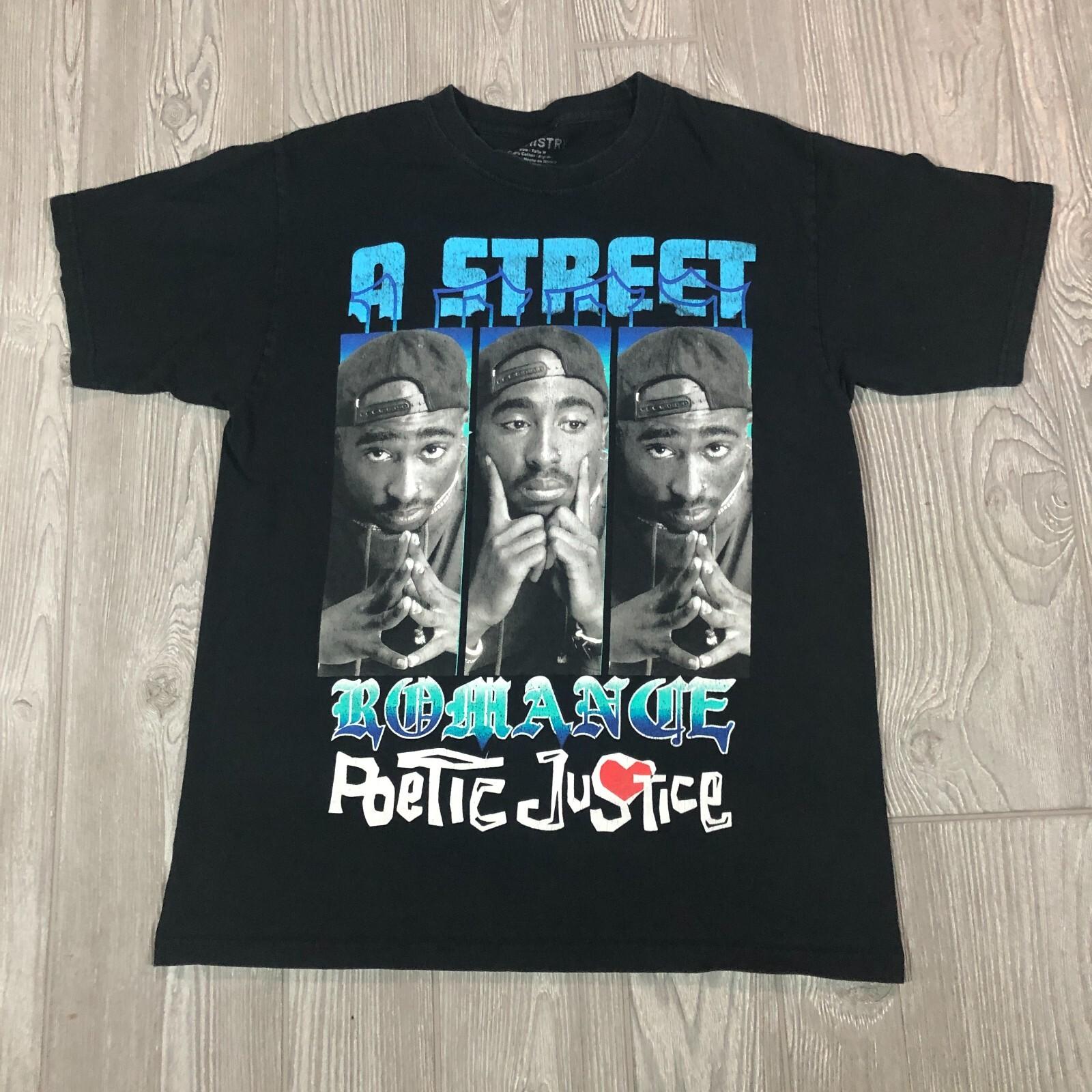 Tupac Shirt Mens M 2pac Shakur Poetic Justice Black CrewNeck Street Romance 2767 XXXXL