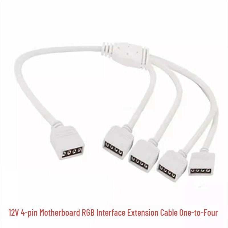 RGB LED Strip Controller Extension & Splitter, 4-Pin Multi-Head Adapter, 30CM-5M