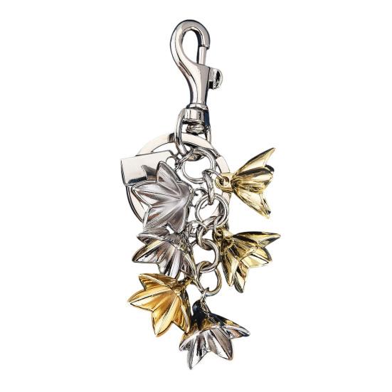 

Keychain Pendant Campanula Design Key Chain with Shiny Metal Buckles Lobster Clasp Bags Keys Suitcases Gift Accessory золотистый