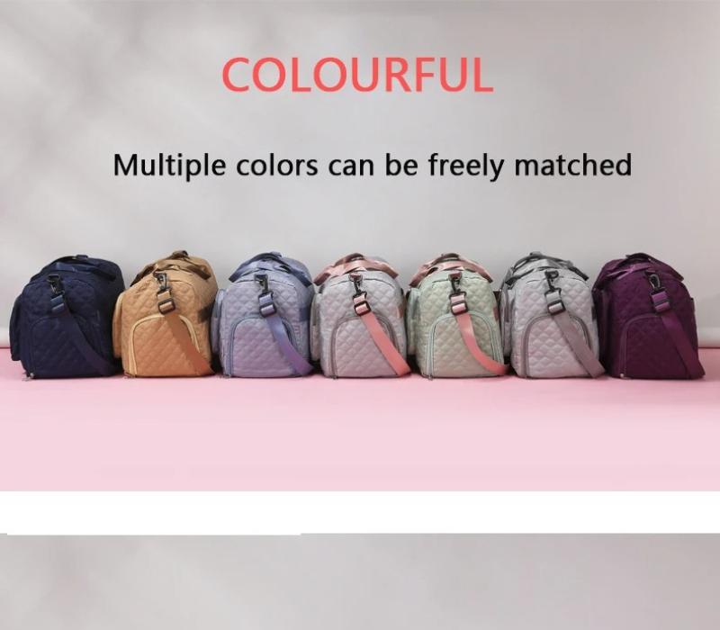 Durable Nylon Travel Duffle Bag, Portable Sports Gym Bag for Overnight Trips Shoulder Duffel Training Bag, Spacious Argyle