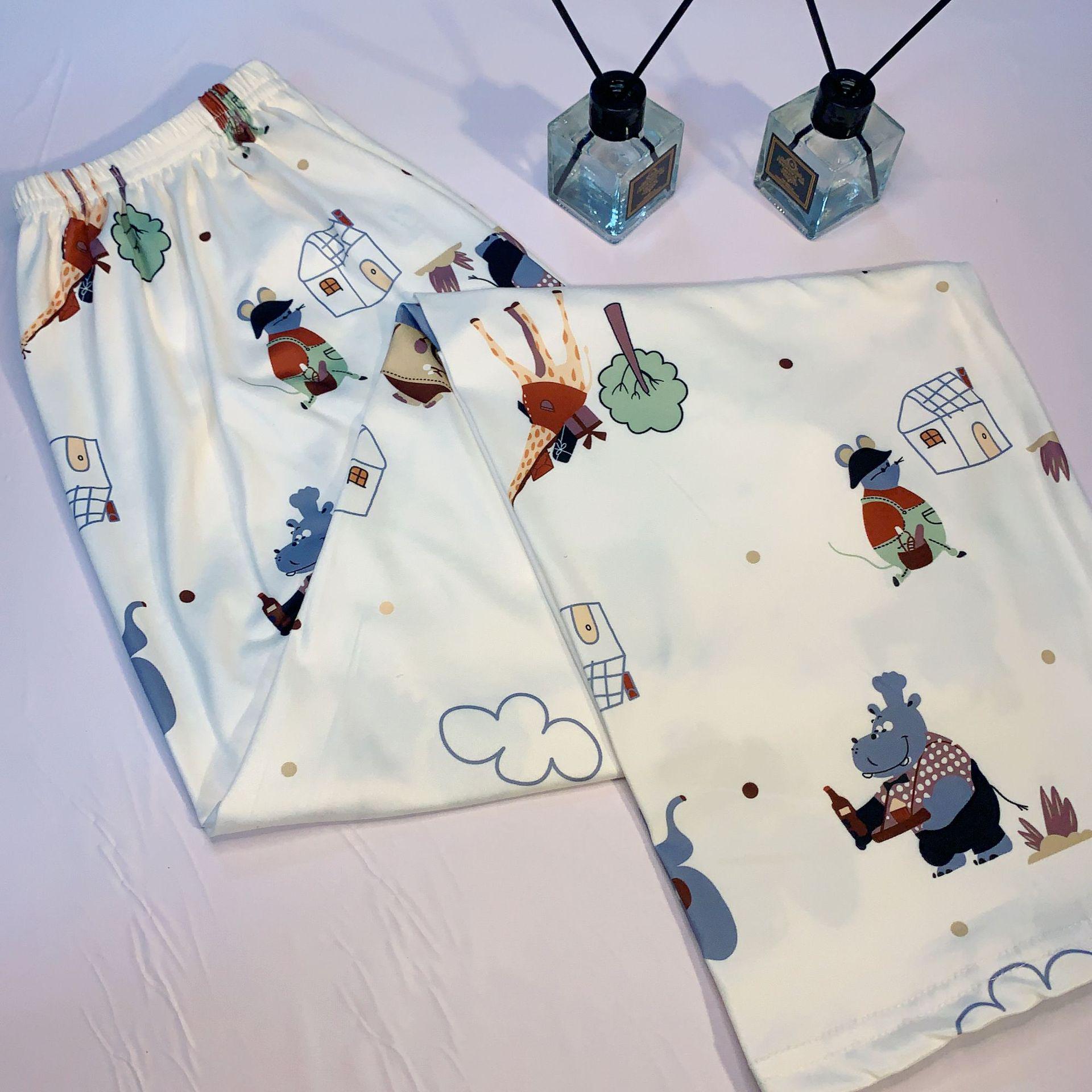 

«Женские пижамные штаны с рисунком — новый весенне-осенний стиль, свободные и удобные, идеально подходят для дома и улицы» XXL recommended for 130-150 jin