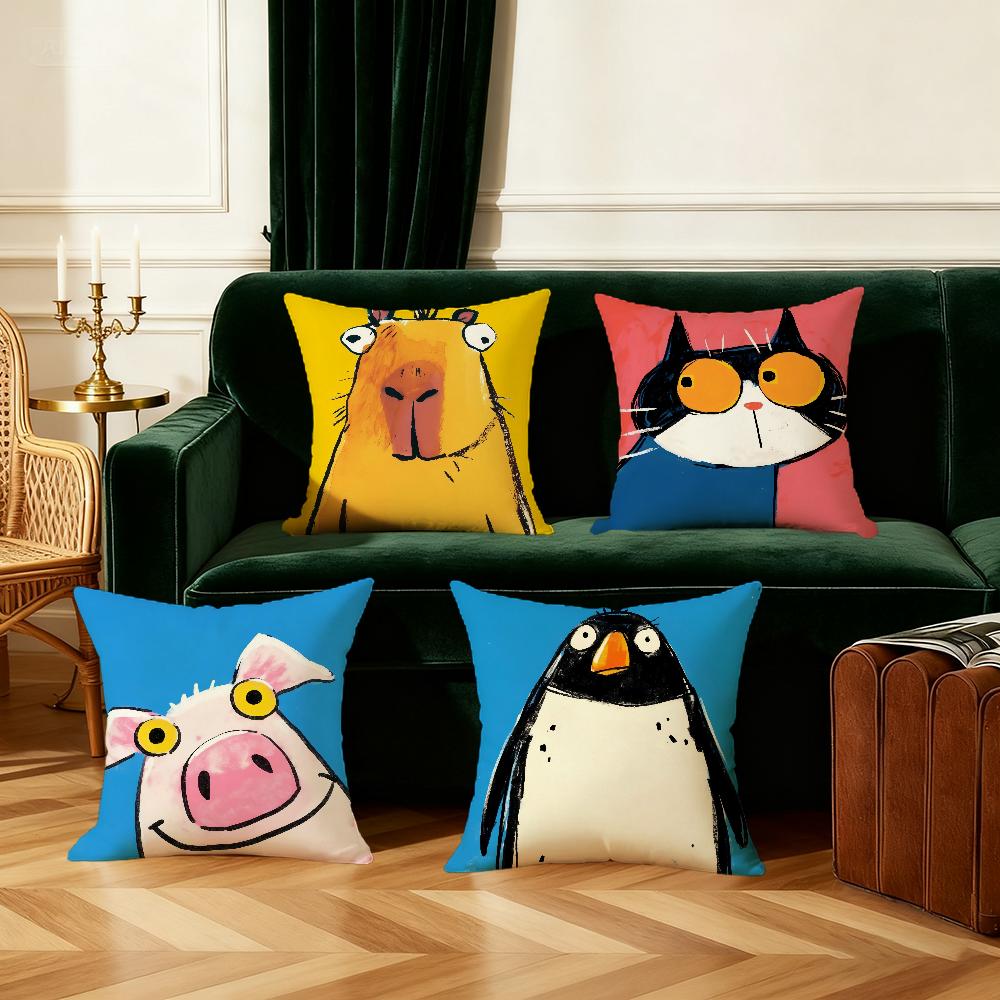 Animals cute cartoon cushion cover Nordic Simplicity Pillow Cover Decoration Room Home Sofa living Office Car