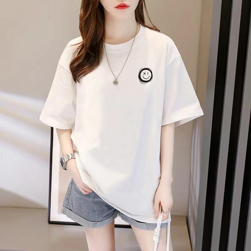 

2025 new cotton top medium and long oversize design sense niche short-sleeved t-shirt bottoming shirt XXXL