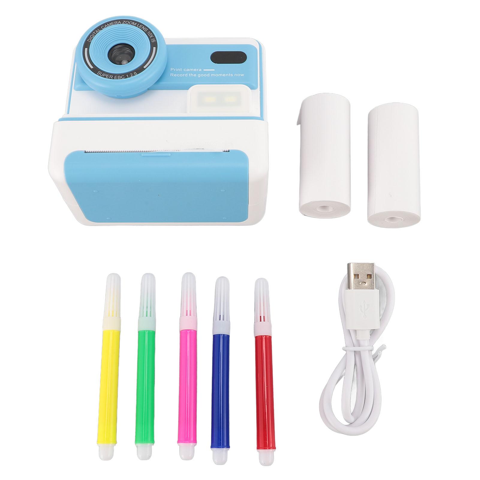 

Print Camera 1080P HD 48MP Dual Lens 2.4 Inch IPS Screen Photo Video Camera 16X Digital Zoom Flash синій