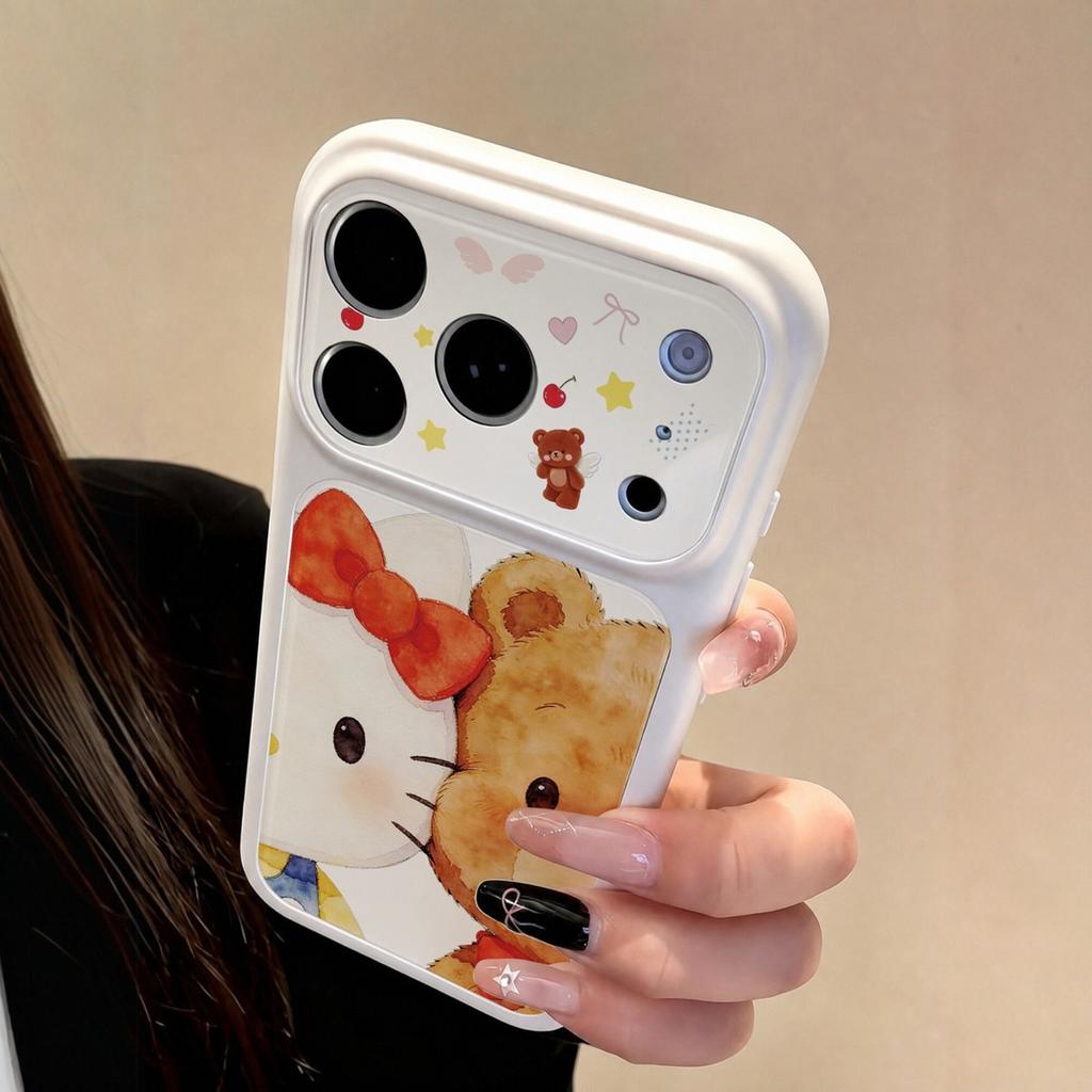 Cat bear sticker applies to Apple 11Pro mobile phone case iPhone11 Blu-ray acrylic 11/11 cute 11.
