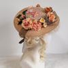Summer Women Lolita's Hat Tea Party Hat Outdoor Sunscreen Flower Decor Sunshade Flat Hat Summer Beach Vacation Hats