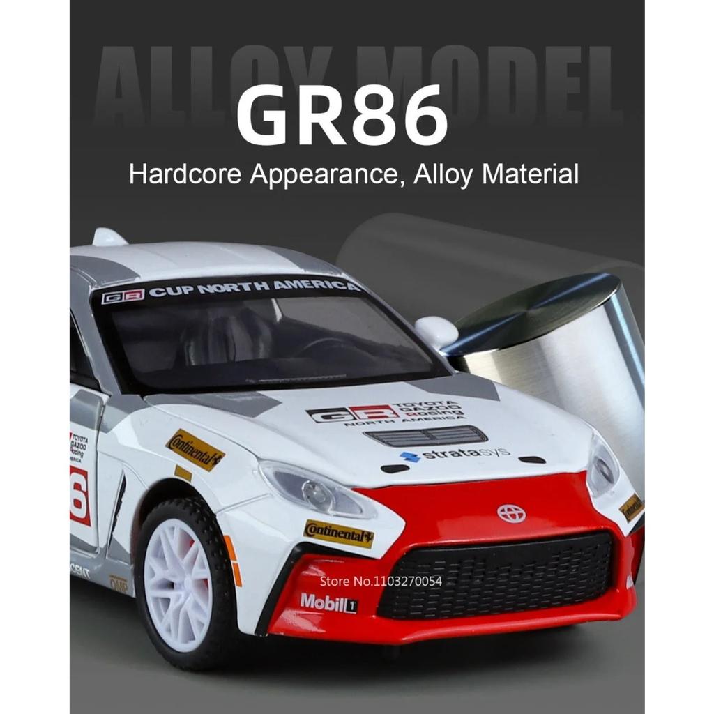 1/32 Toyota GR86 Alloy Sports Car Diecast Model Kids X-MAS Gift Toy Sound Light
