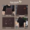 New Style Waterproof Three-Button Halter Apron with Custom Logo - Ideal for Catering, Gifts, and Advertising