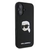Karl Lagerfeld Klhmp16Sskhpplk Iphone 16 6.1 Czarny/Black Hardcase Silicone Karl Head Print Magsafe