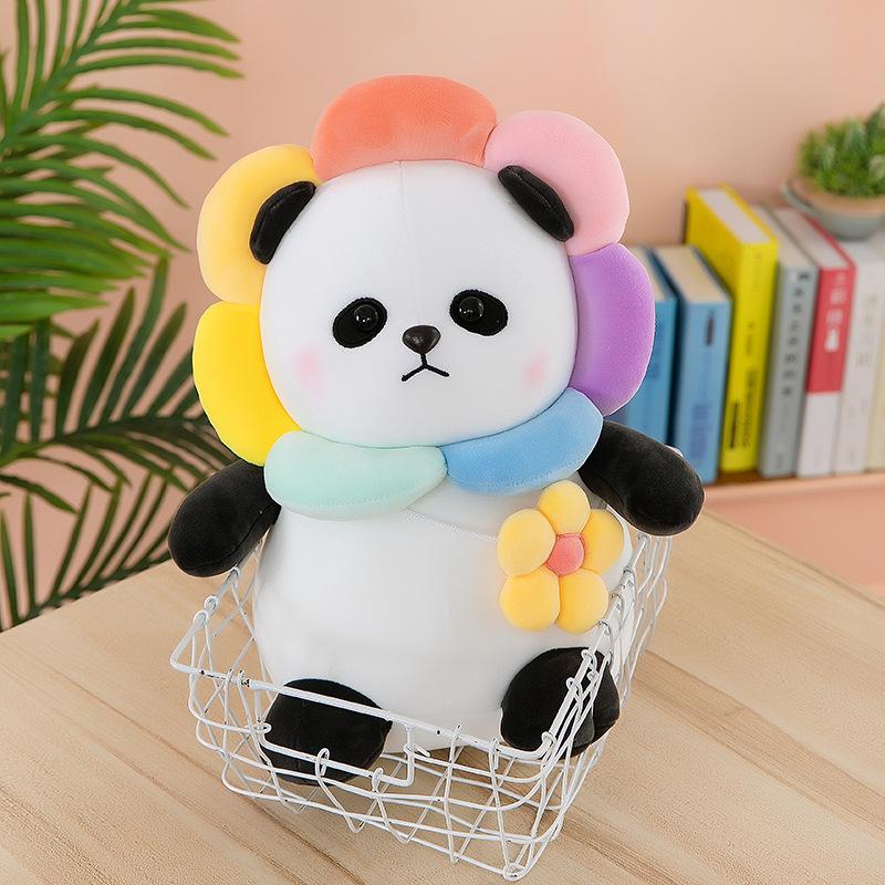 

Милая подушка-игрушка в виде подсолнуха и медведя, плюшевая игрушка, милая кукла панды - национальное сокровище для девочек 25 cm (0.14kg)