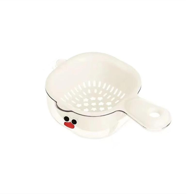 

Dopamine Симпатичная ручка сливной корзинный фильтр двухслойный 2-в-1 утолщенная овощная корзина мытье фруктов для домашнего использования