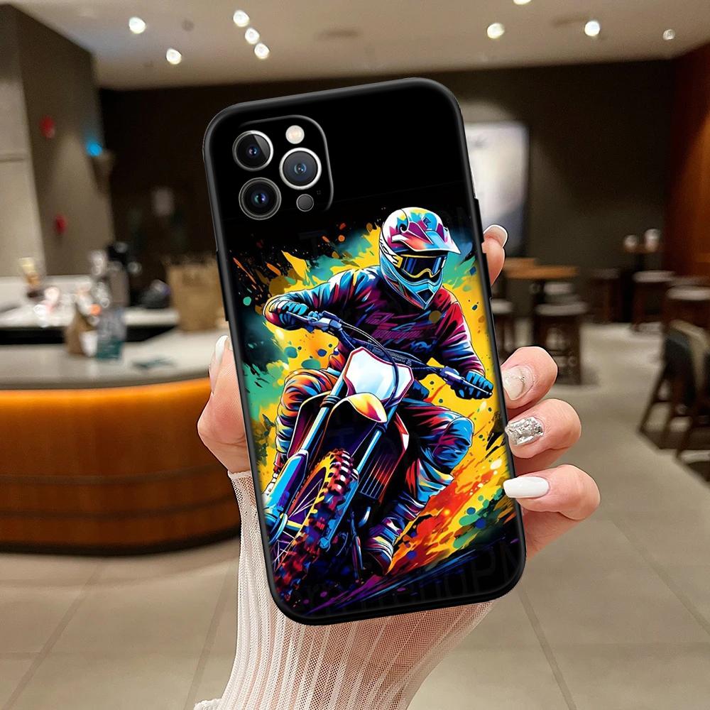 RA18 Motorcycle Racing New High-End Shell Phone Case for iPhone 16 15 14 13 12 Pro Max Plus Mini
