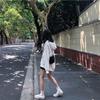 2025 Autumn Women's Korean Style Thin Long Sleeve Hoodie - Solid Color, Versatile, Mid-Length, Loose Fit.