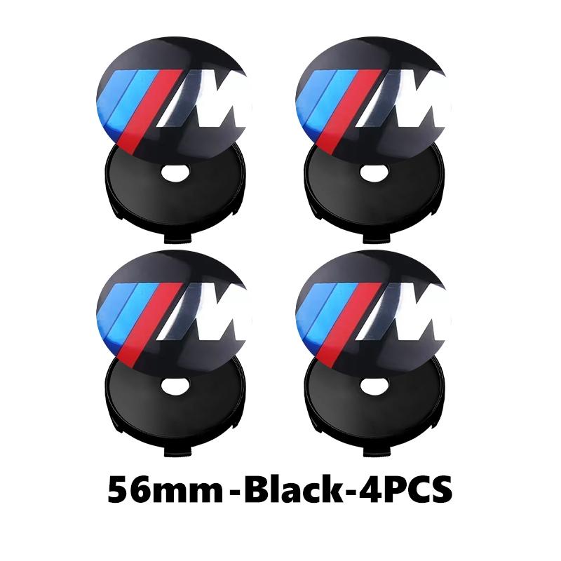 4PCS 56mm Car Badge Wheel Center Cover Stickers Hub Caps Decal For BMW X1 X3 E39 E46 E30 E36 E87 E60 E90 F26 G02 E70 F15 E53 G05