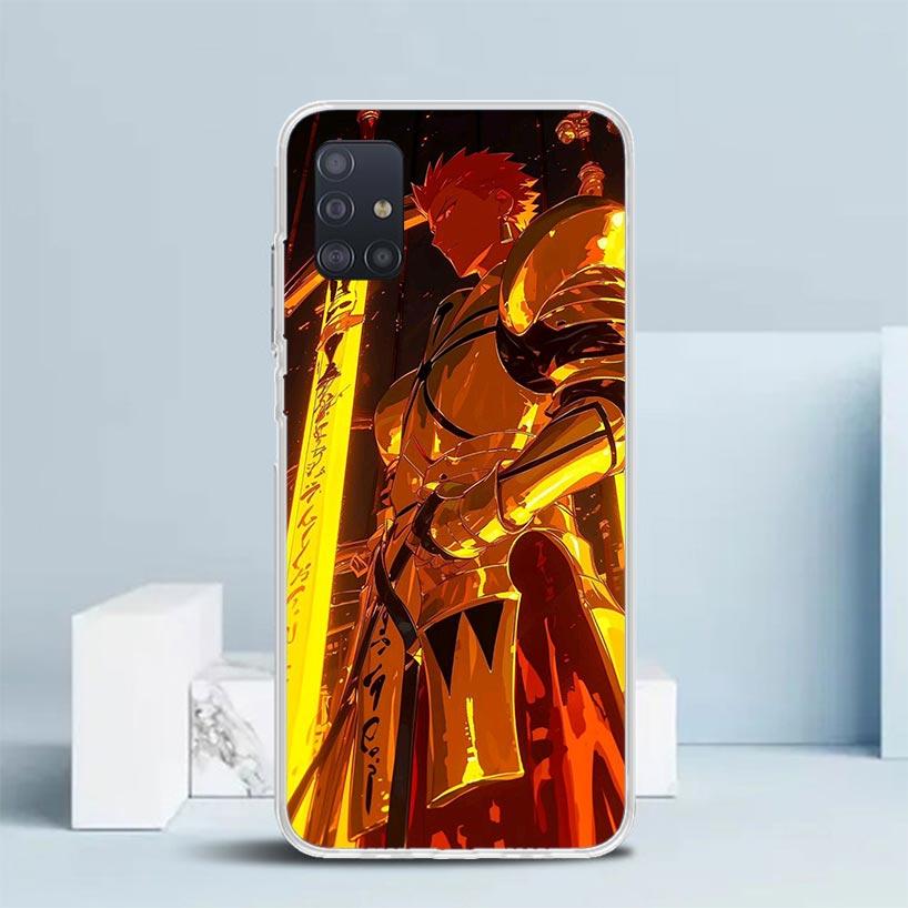 Fate Zero Stay Night Gilgamesh Soft Cover for Samsung Galaxy A12 A22 A32 A52 A72 A02S Phone Case Note 20 Ultra 10 S10 Plus A51 A