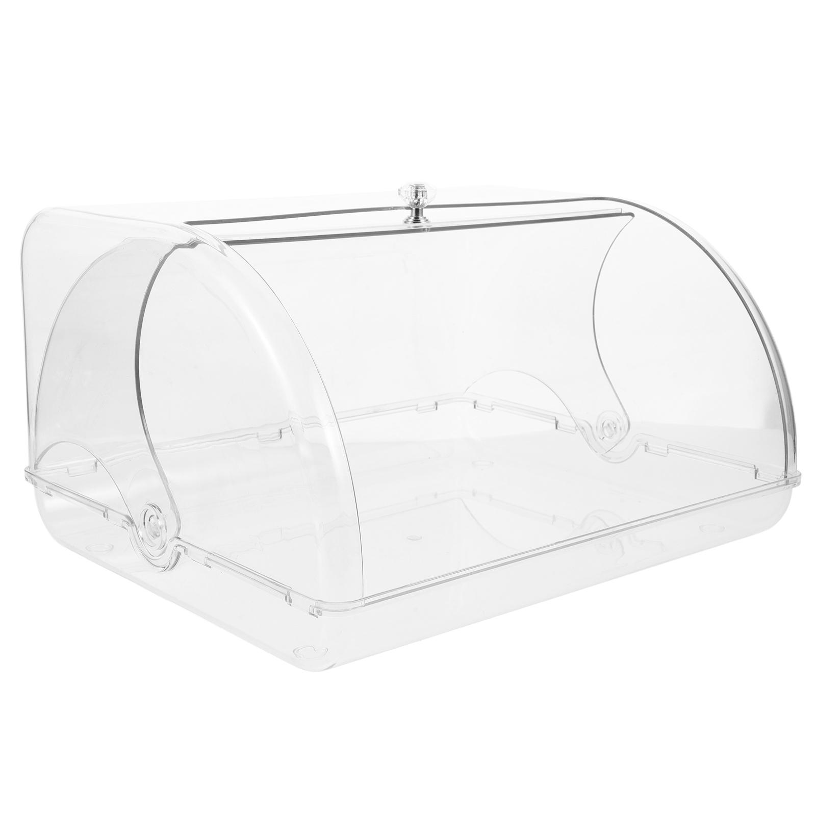 

Bread Box Vent Deflector Holder Saver Baskets for Kitchen Counter Containers Food Storage Maker 30.50X27.00X17.50CM прозрачный