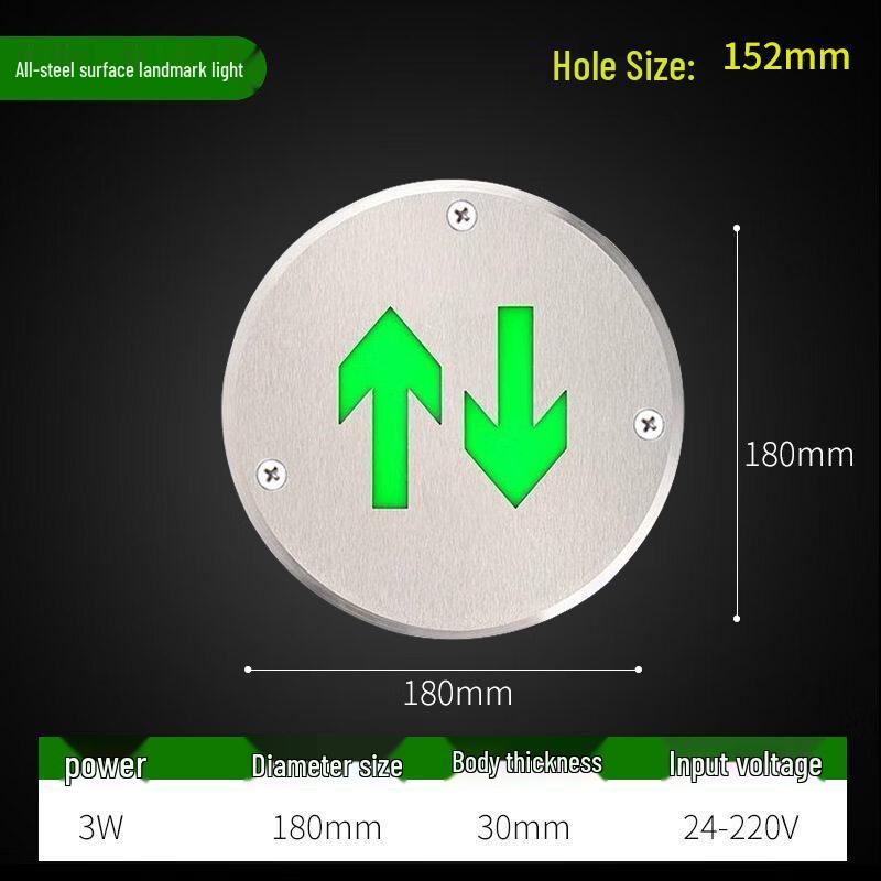 

Aokewen 180mm LED Recessed Floor Evacuation Light