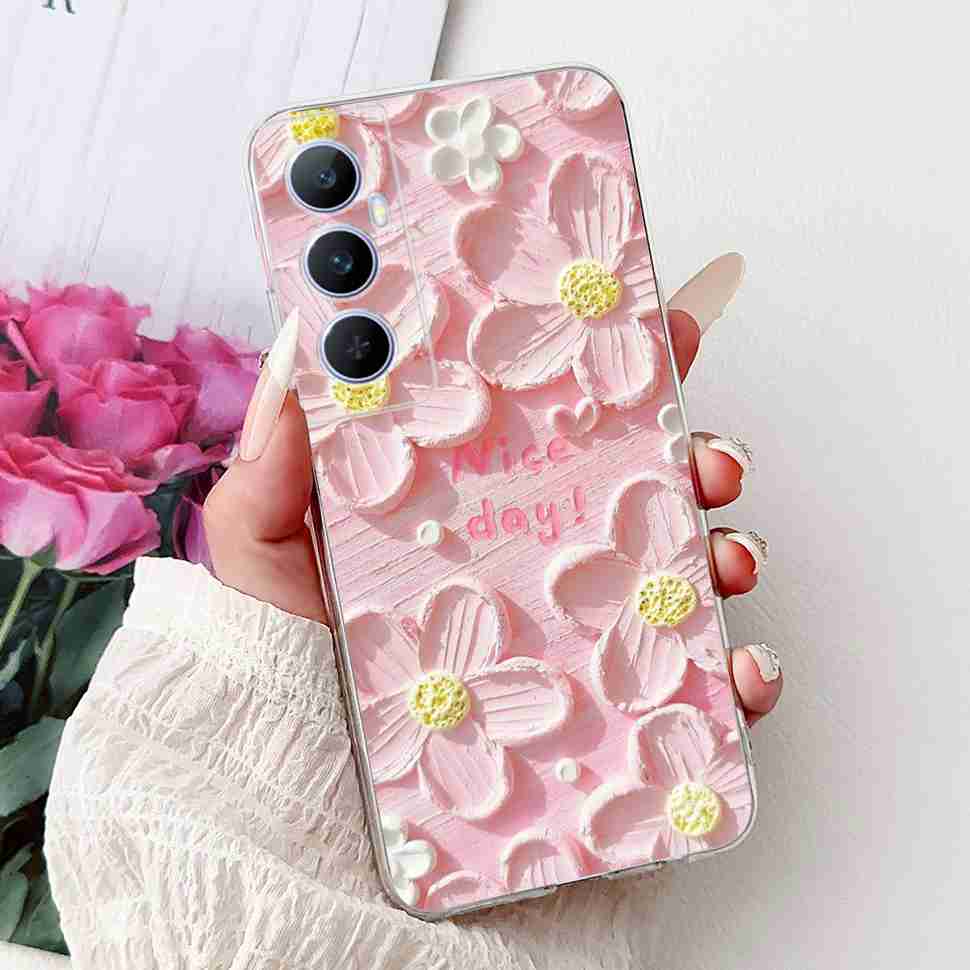 For Realme C65 Case Cute Cartoon Butterfly Cover Soft Silicone Phone Case Fundas For Realme C 65 C65 RealmeC65 4G Bumper