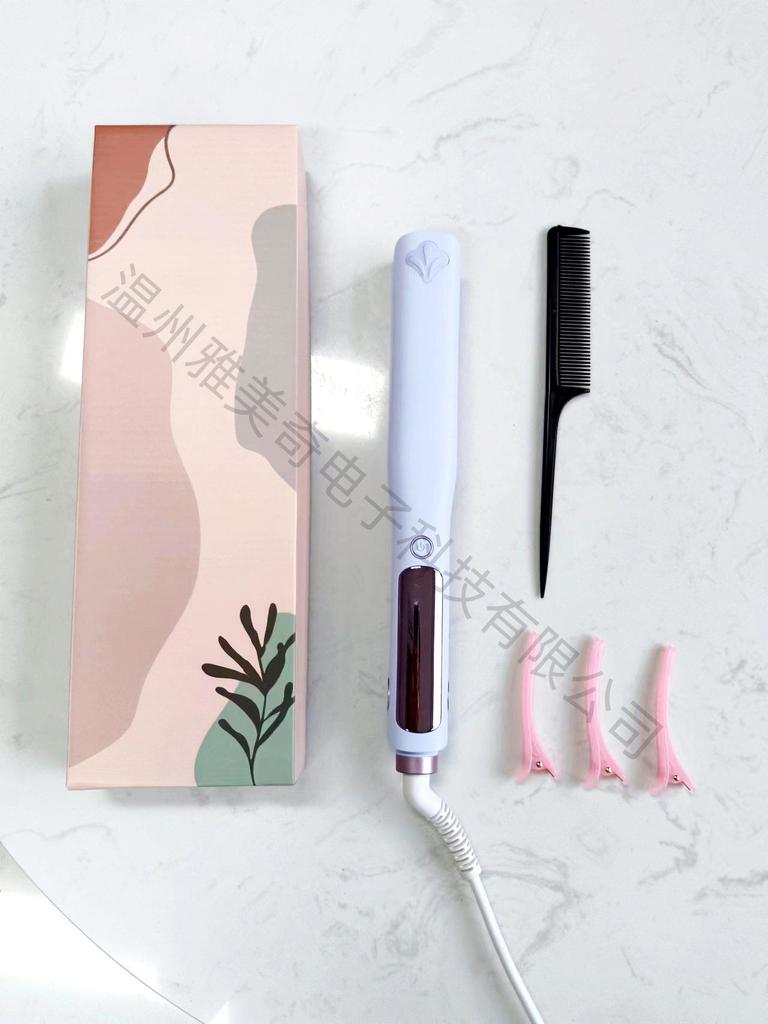 Dual-Purpose Curling & Straightening Iron for Hair: Compact & Fluffy Style Tool for Korean Students