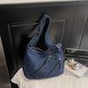 New Winter Fashi Shoulder Bag Large Capacity Denim Storage Bag Korean Style Comfortable and Versatile Texture Crossbody Bag
