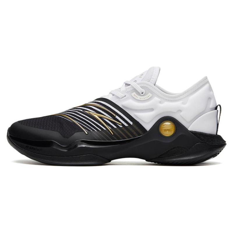 Anta Skyline 1 Low Kal tsit Rotation Anti-Slip Wear-Resistant Low-Top Basketball Shoes Men s White Black Gold Sneakers 112331107-1 45