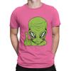 Angry Alien Head Flipping The Bird Middle Finger Men T Shirts Resident Alien Amazing Tees Short Sleeve O Neck T-Shirts Cotton