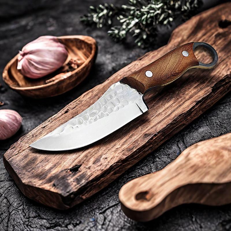Forged Kitchen Knife Full Tang Meat Cleaver Boning Knife with Wood Handle Chef Slicing Butcher Fish Knife Cooking Cutting Tools