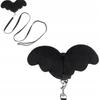 Harness with wings for small dogs and cats with a leash S 2-3.5 kg (black)