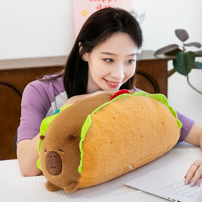 50CM Cartoon  Dog Style Capybara Cute Capibara Anime Fluffty Toy Plush Doll Home Decor Desktop Ornament Kids Birthday Gift