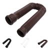 Rain Gutter Downspout Extension Flexible PE Extendable Drain Away Extender for Outdoor Villa Round Drain Downspout Extender