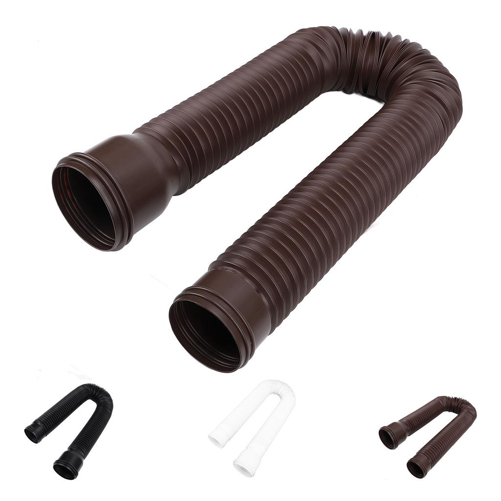 Rain Gutter Downspout Extension Flexible PE Extendable Drain Away Extender for Outdoor Villa Round Drain Downspout Extender