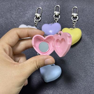 Mini Portable DIY Plastic Box for Keychain Mirror Storage In Pink Blue White Love Theme Party Gift
