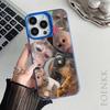 Funny Monkey Hard Phone Case For IPhone 14 15 11 12 13 16 Pro Max 7 8 14 15 Plus 12 13Mini X XS Shockproof Slim Trendy  Cover