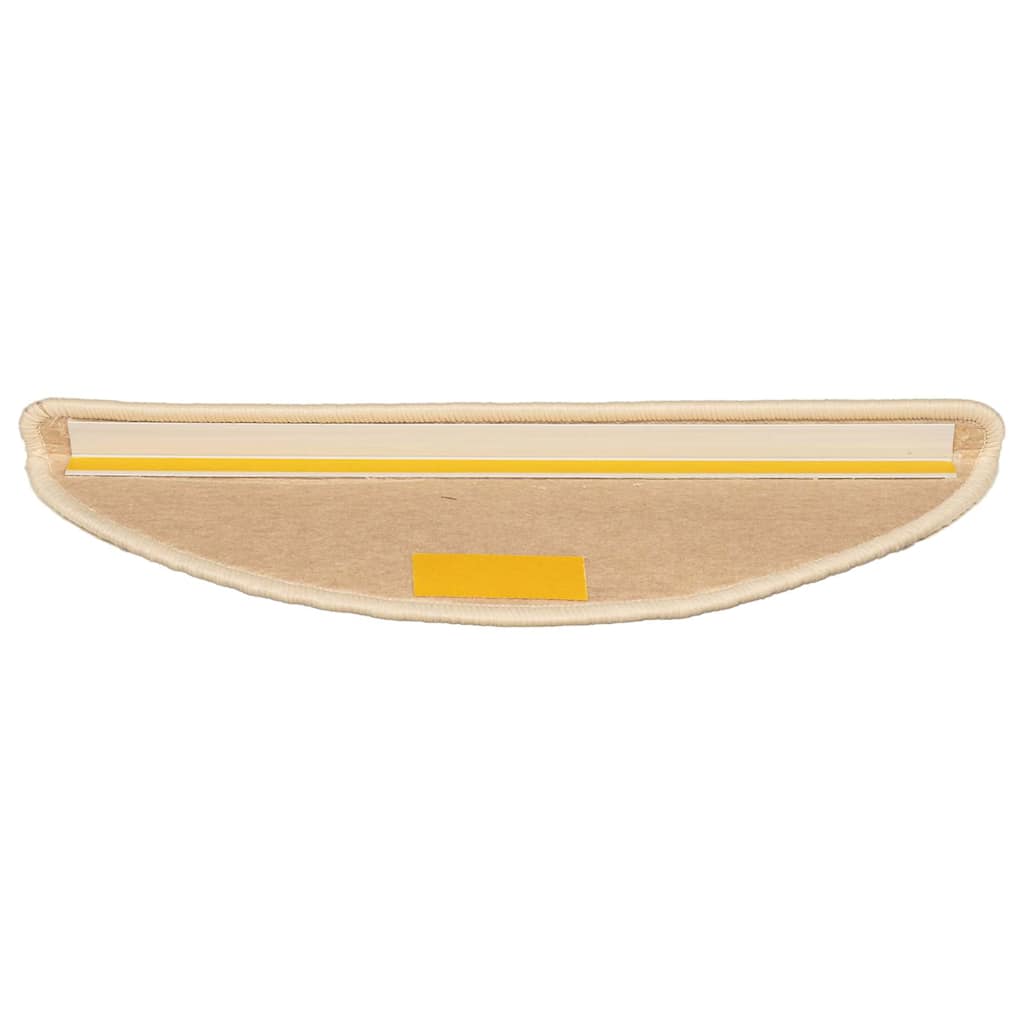 Step Mats 15 Pcs 56 X 17 X 3 Cm Light Beige Semi Circular