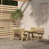 Day and Night - Day and Night Garden Dining Set 3 Pieces Impregnated Pine Wood