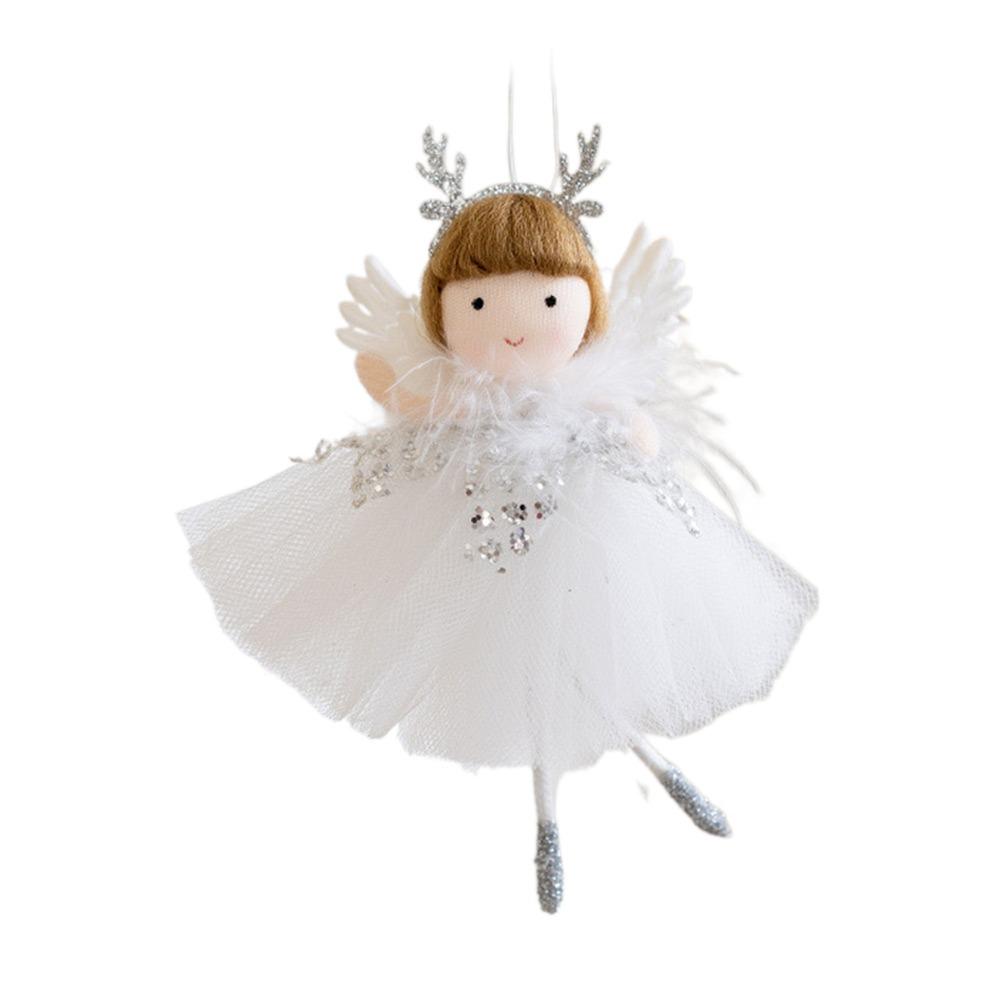 

Украшения Подвесные подвески Кукла Мягкие игрушки Кукла Девочка-ангел Креативные елочные украшения 1-white
