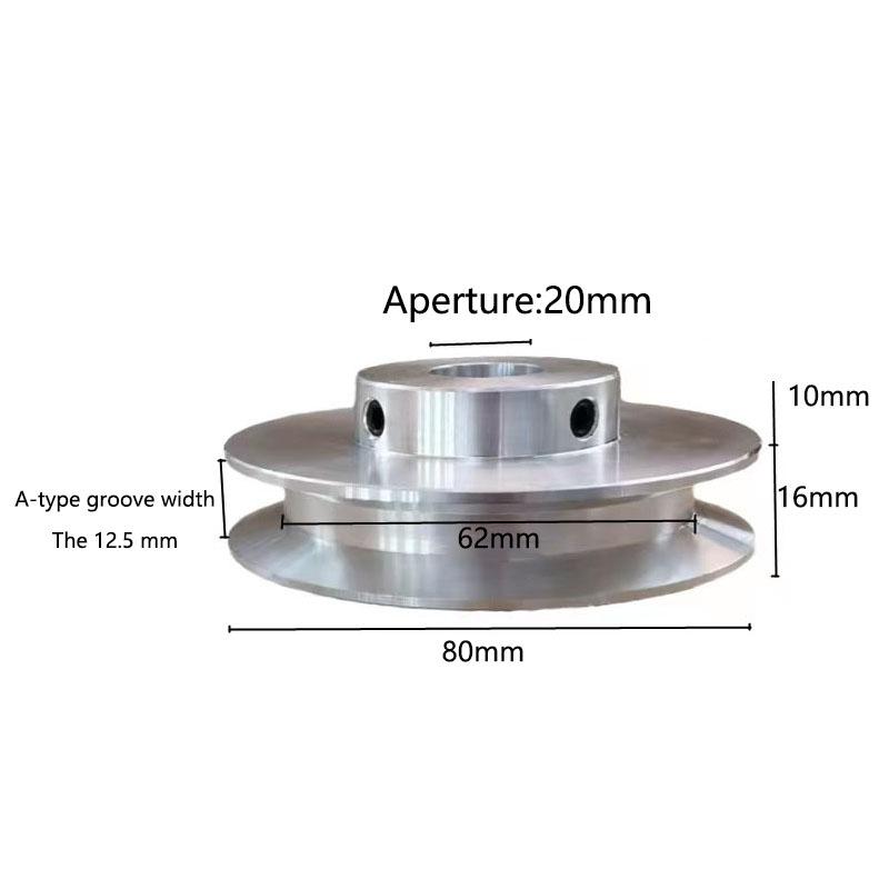 Aluminum Alloy 40Mm 60Mm 80Mm V-Belt Pulley, Single Groove, A- Type V-Belt Pulley High Quality 1Pcs V-Belt Pulley