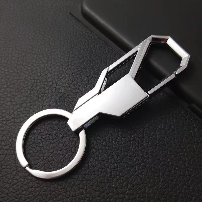 Men Metal Key Chain Simple Business Fashion Car Wallet Carabiner Holder Classical Waist Hanging Pendant Keyring Bag Accessories серебряный