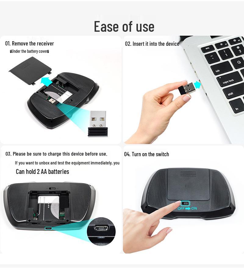 Rechargeable Wireless Backlit Keyboard & Air Mouse