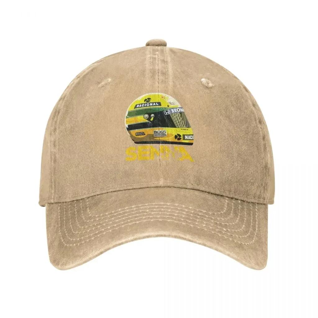 Ayrton Senna Helmet Racing Baseball Caps Vintage Distressed Washed Sun Cap Unisex Style Outdoor Workouts Hats Cap